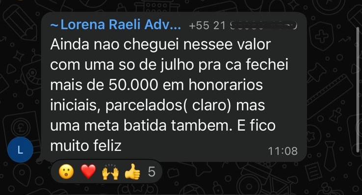 Print de resultado — aluno do Método MMA