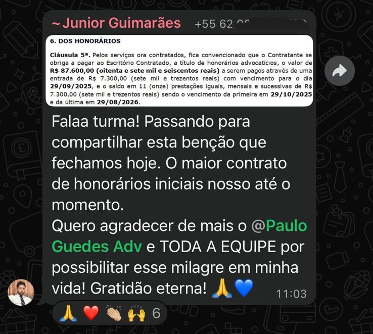 Print de resultado — aluno do Método MMA